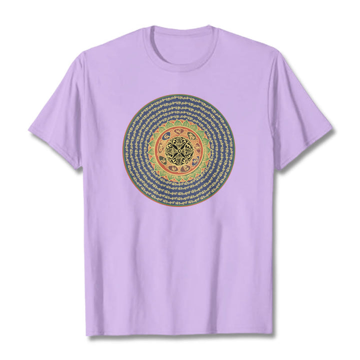 Camiseta sánscrita con Buddha Stones 108 Om Mani Padme Hum Mantra - Ciruela - 2XL - image 18