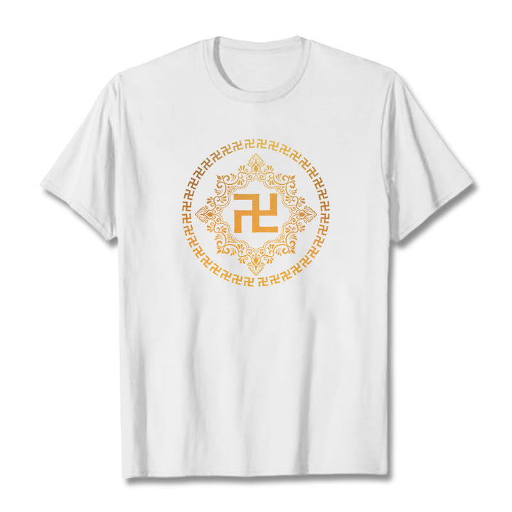 Camiseta con esvástica y Buddha Stones - Blanco - 2XL - image 1