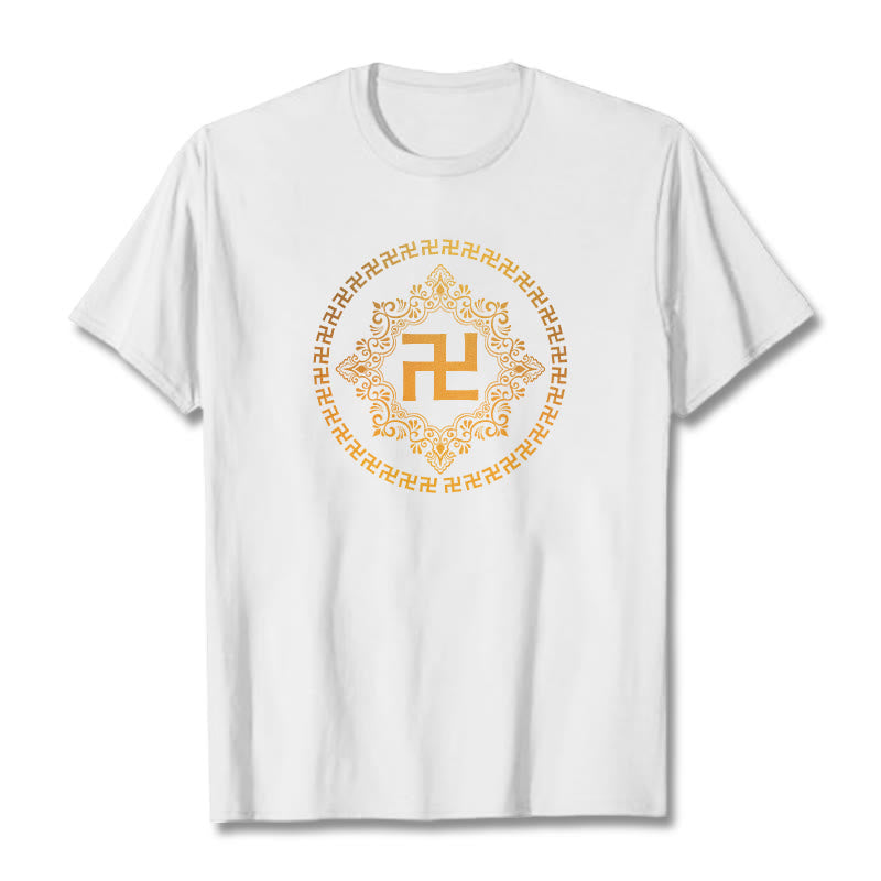 Camiseta con esvástica y Buddha Stones - Blanco - 2XL - image 0