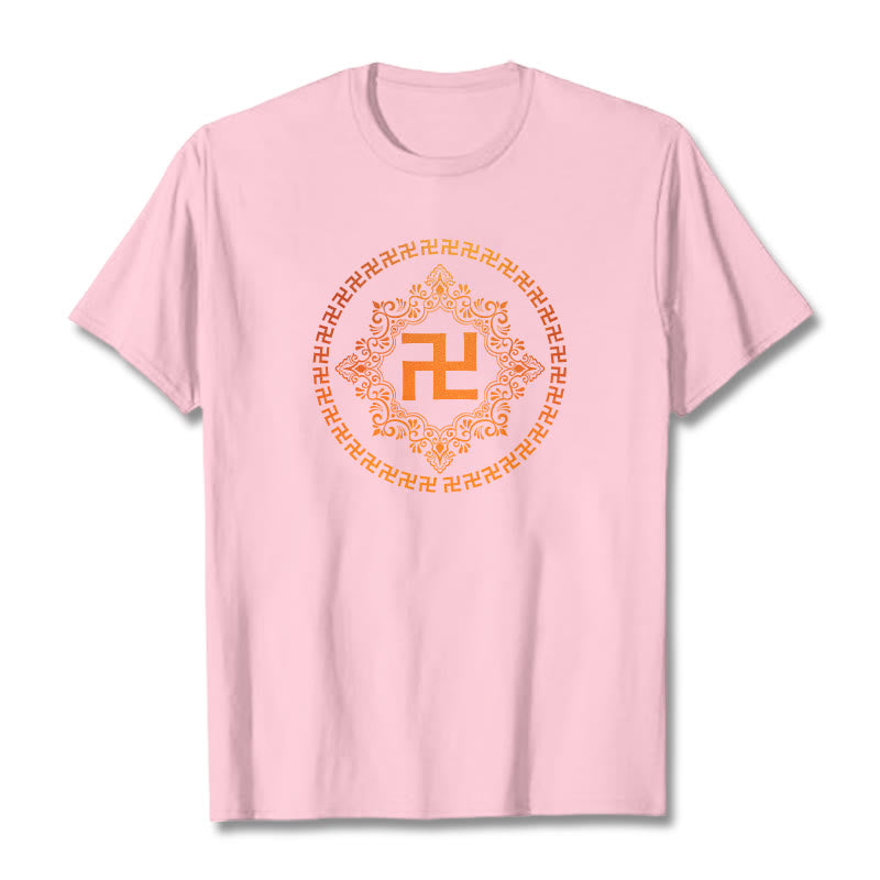 Camiseta con esvástica y Buddha Stones - Rosa claro - 2XL - image 12