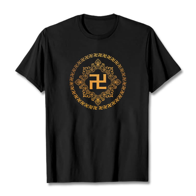 Camiseta con esvástica y Buddha Stones - Negro - 2XL - image 7