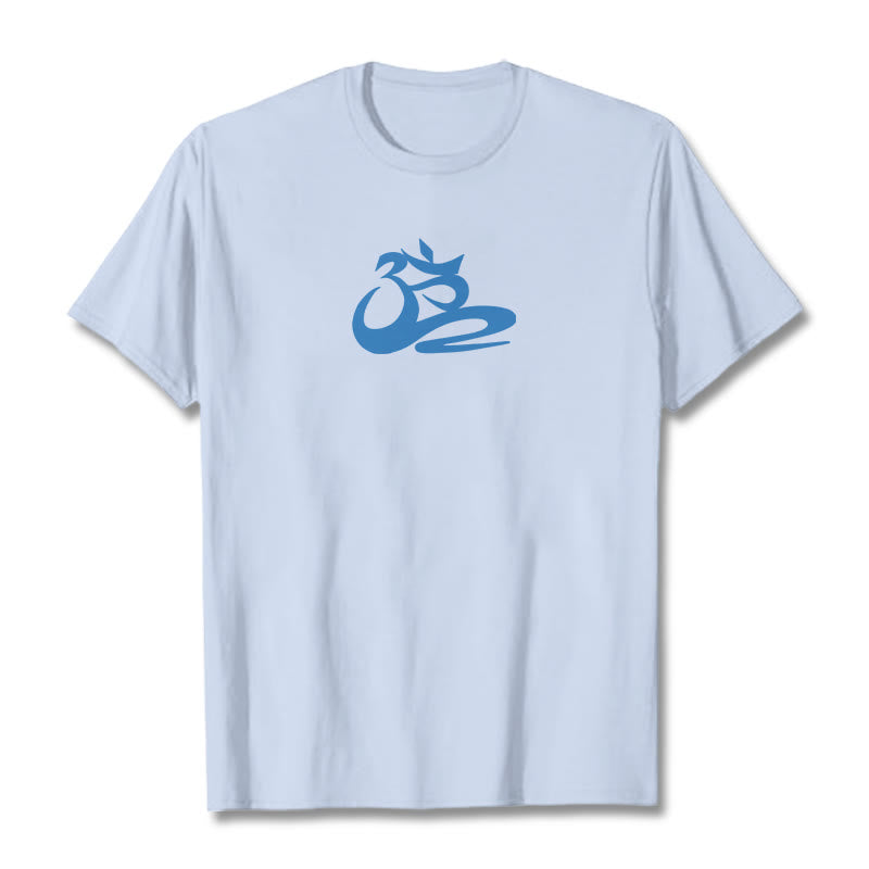 Camiseta OM con Buddha Stones - Cian claro - 2XL - image 13