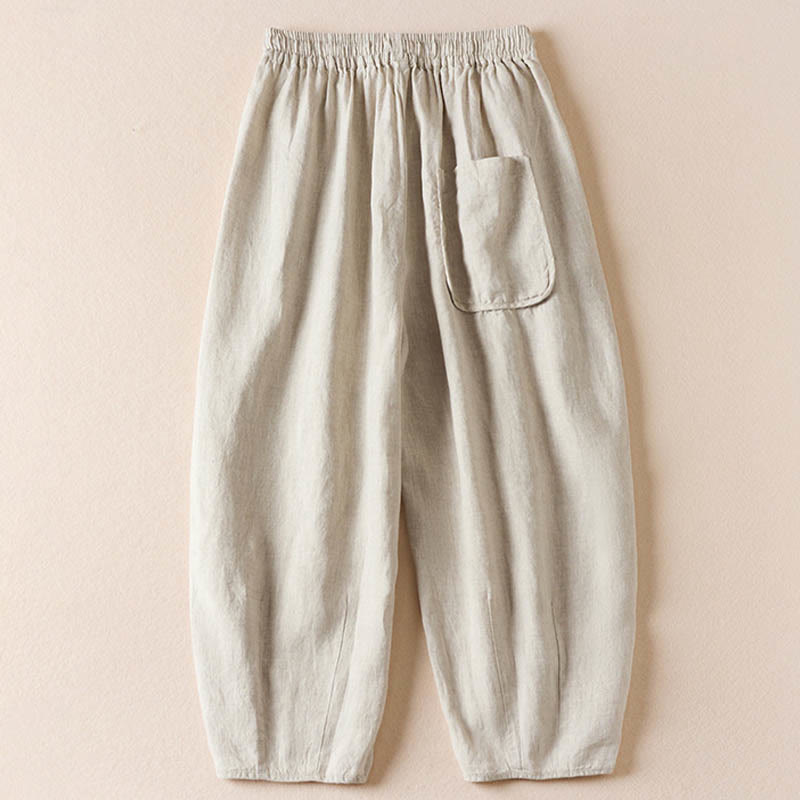 Pantalones harén con bordado de flores pequeñas de verano y bolsillos de Buddha Stones - image 27