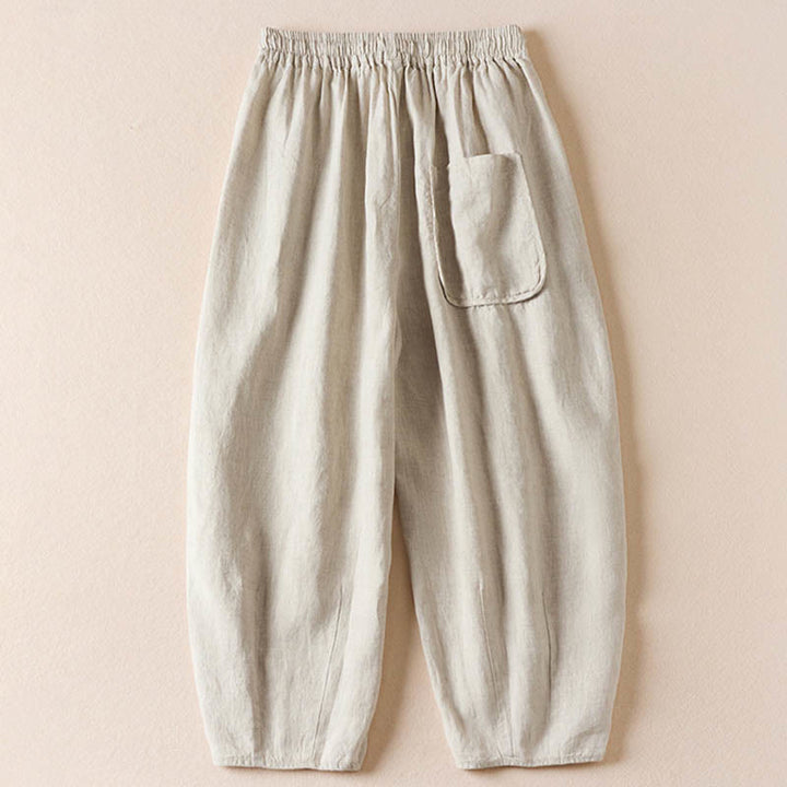 Pantalones harén con bordado de flores pequeñas de verano y bolsillos de Buddha Stones - image 27