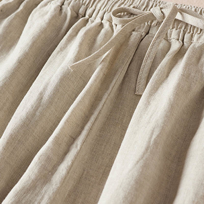 Pantalones harén con bordado de flores pequeñas de verano y bolsillos de Buddha Stones - image 29
