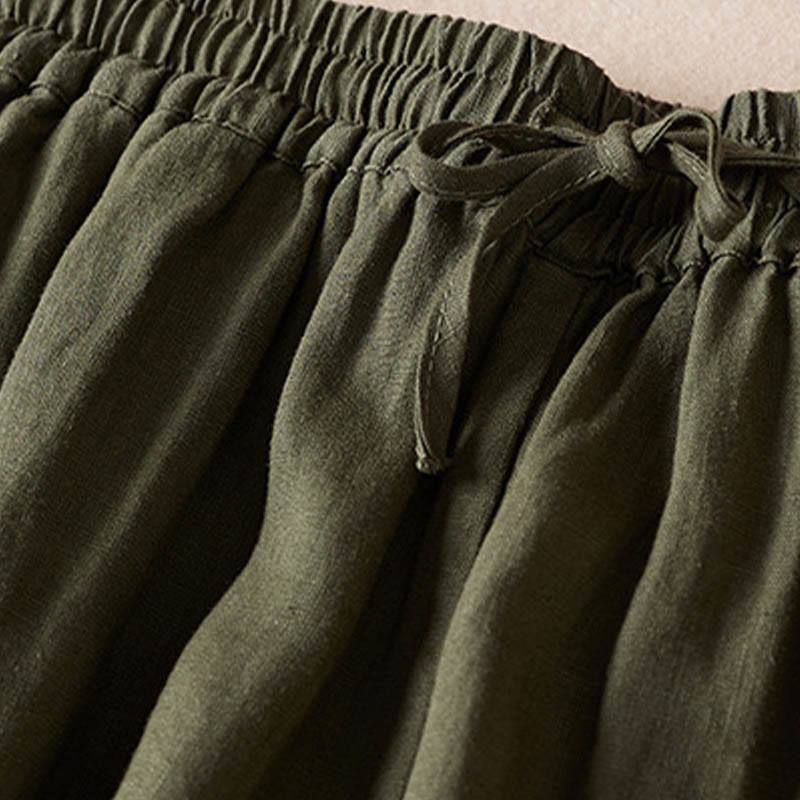 Pantalones harén con bordado de flores pequeñas de verano y bolsillos de Buddha Stones - image 35