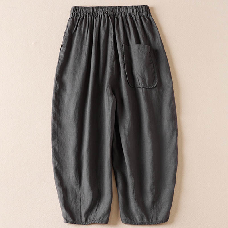 Pantalones harén con bordado de flores pequeñas de verano y bolsillos de Buddha Stones - image 40