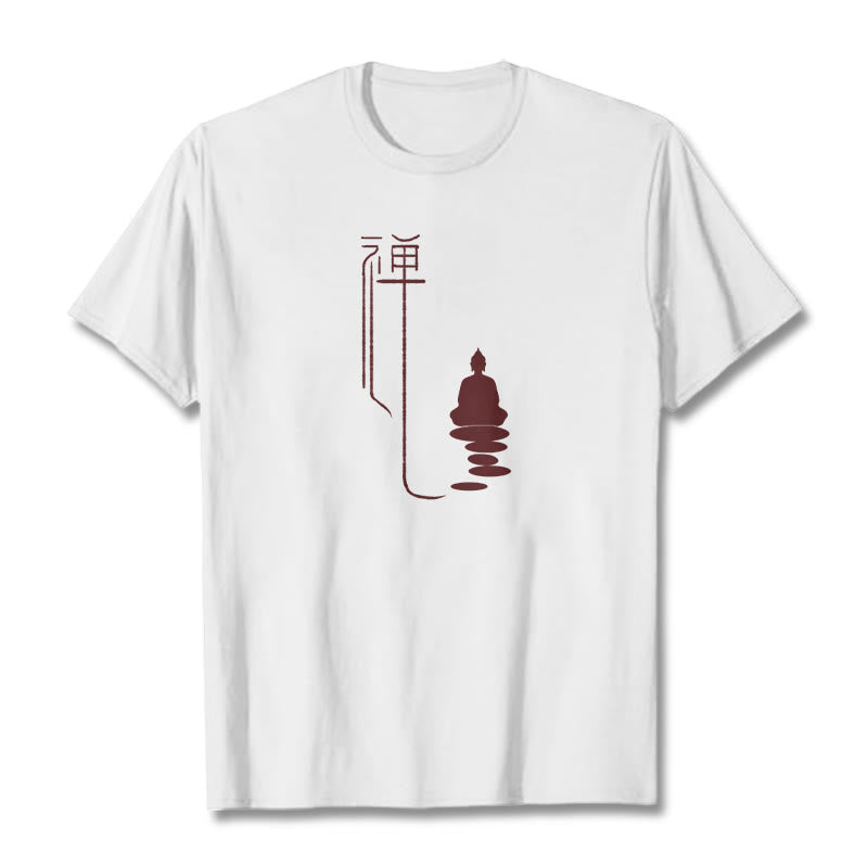 Camiseta con Buddha Stones y Buda zen - Blanco - 2XL - image 8