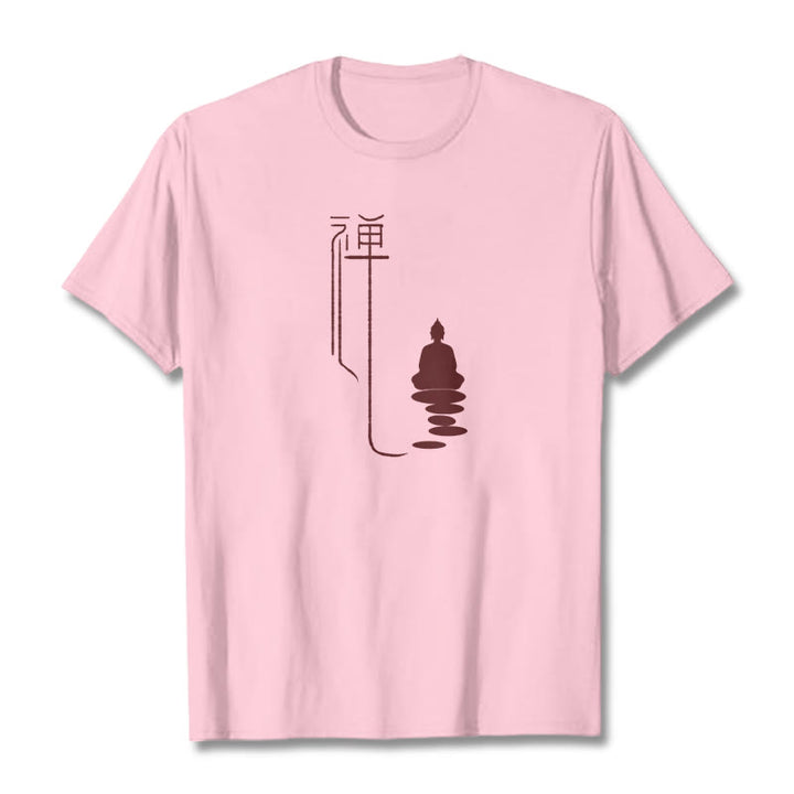 Camiseta con Buddha Stones y Buda zen - Rosa claro - 2XL - image 12