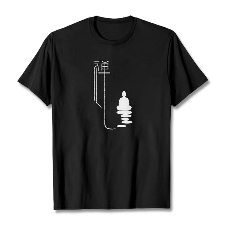 Camiseta con Buddha Stones y Buda zen - Negro - 2XL - image 4