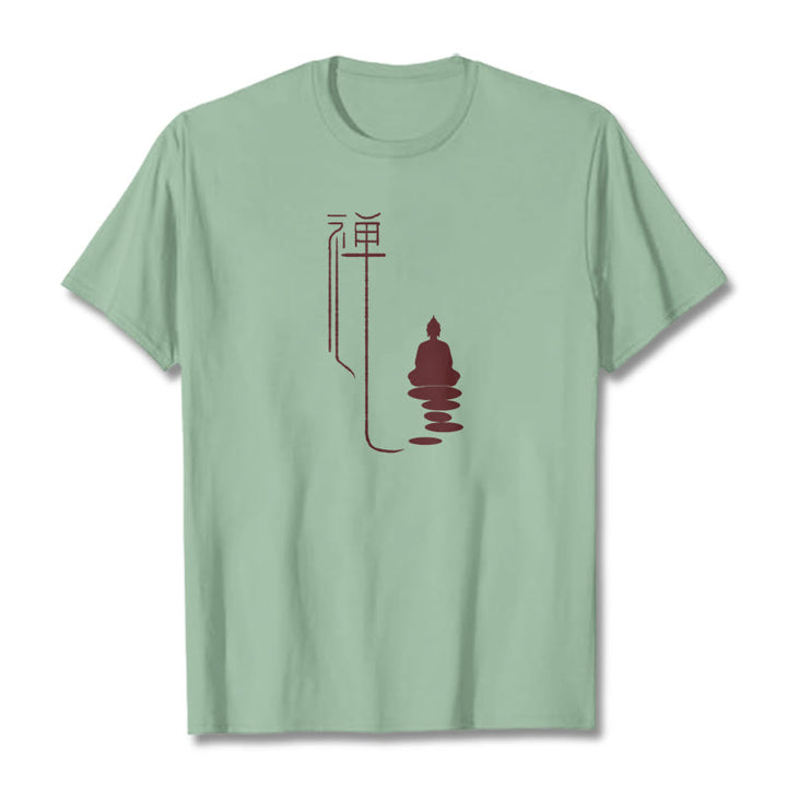 Camiseta con Buddha Stones y Buda zen - Verde pálido - 2XL - image 16