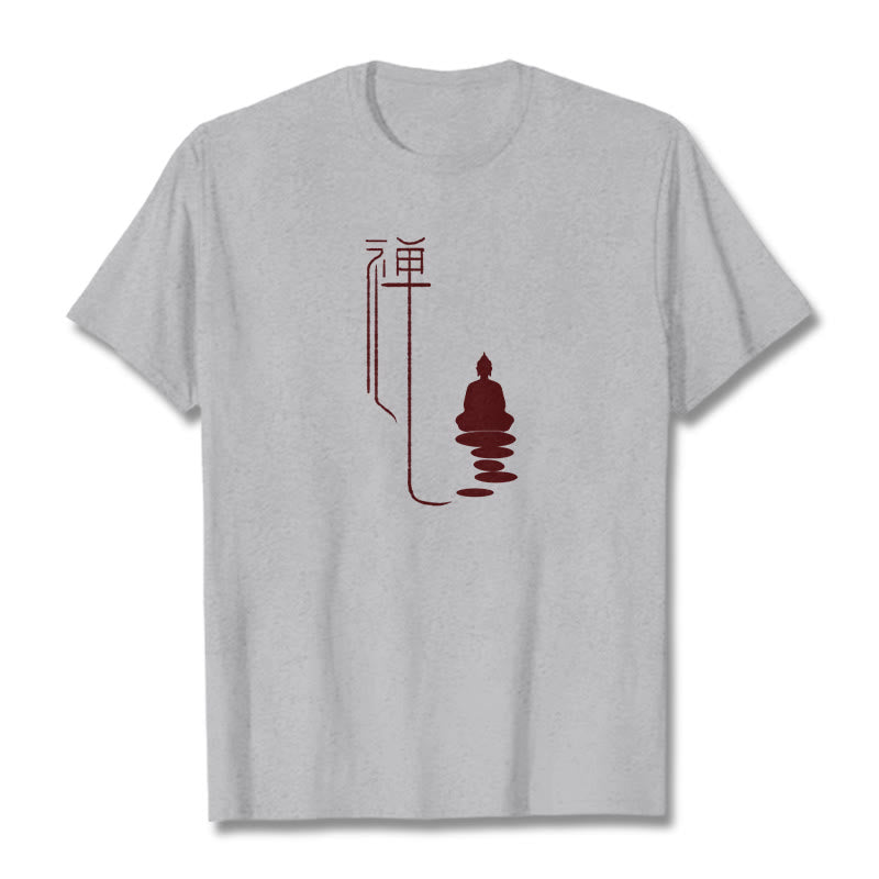 Camiseta con Buddha Stones y Buda zen - Gris claro - 2XL - image 19