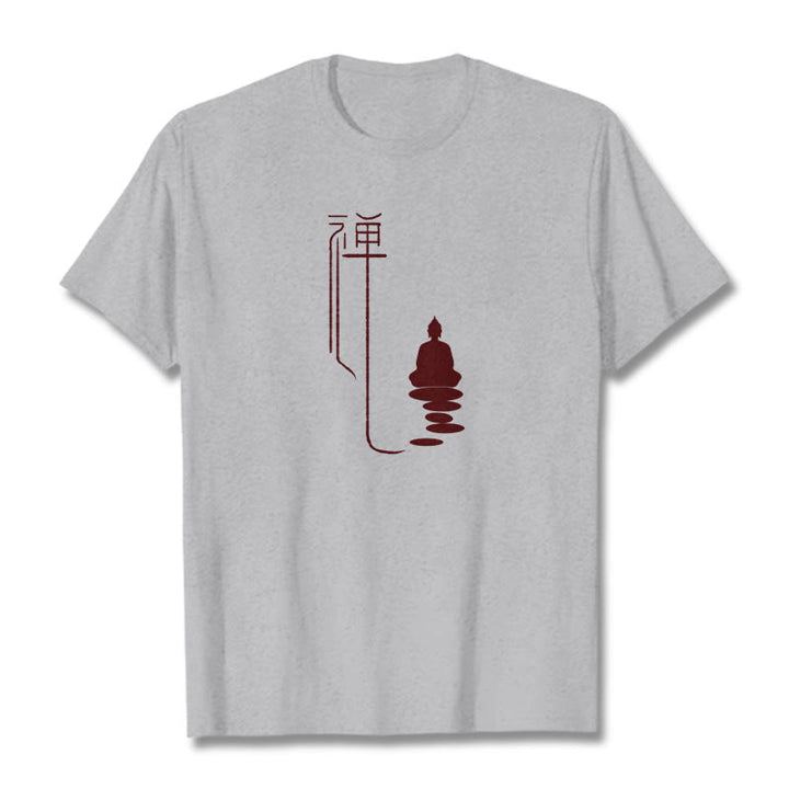 Camiseta con Buddha Stones y Buda zen - Gris claro - 2XL - image 19
