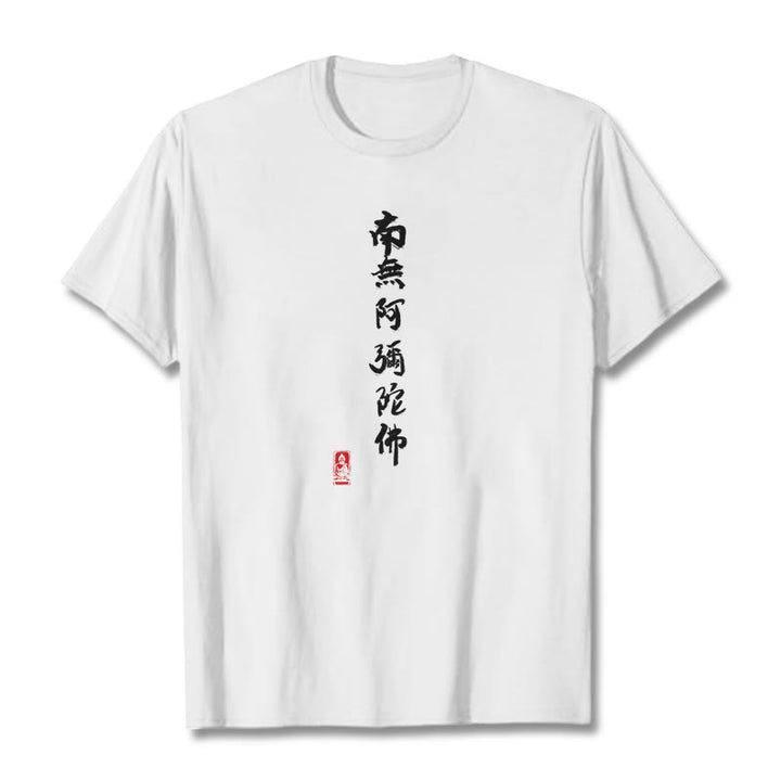 Camiseta con Buddha Stones Nan Wu E Mi Tuo Fo - Blanco - 2XL - image 7