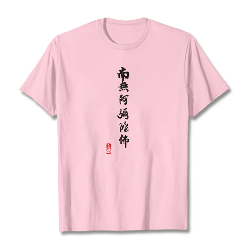 Camiseta con Buddha Stones Nan Wu E Mi Tuo Fo - rosa claro - 2XL - image 11