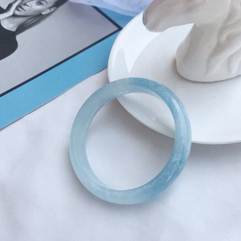 Pulsera de bendición de aguamarina natural con Buddha Stones