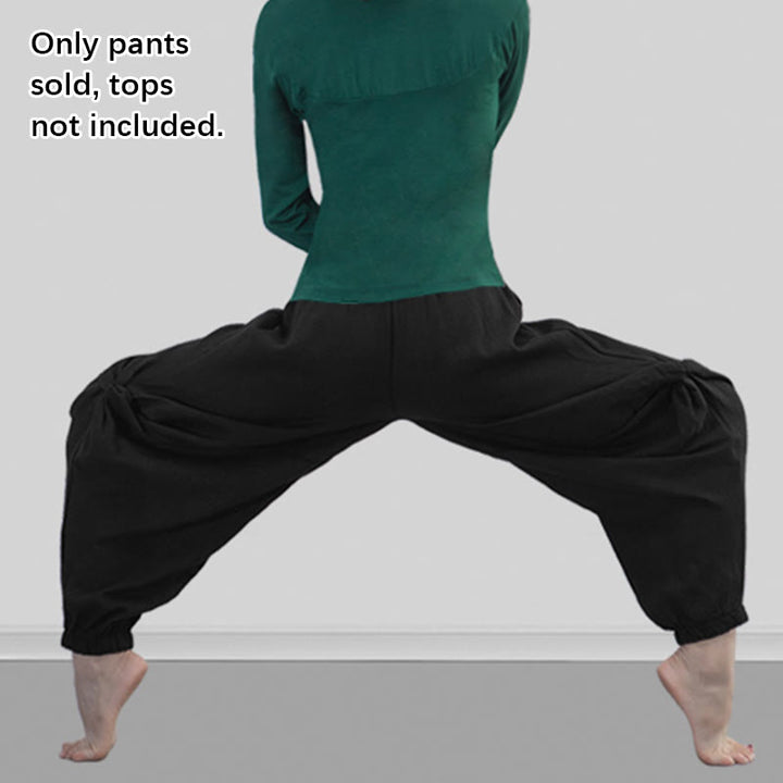 Pantalones de yoga y danza modal de color liso con Buddha Stones y transpirables - image 22