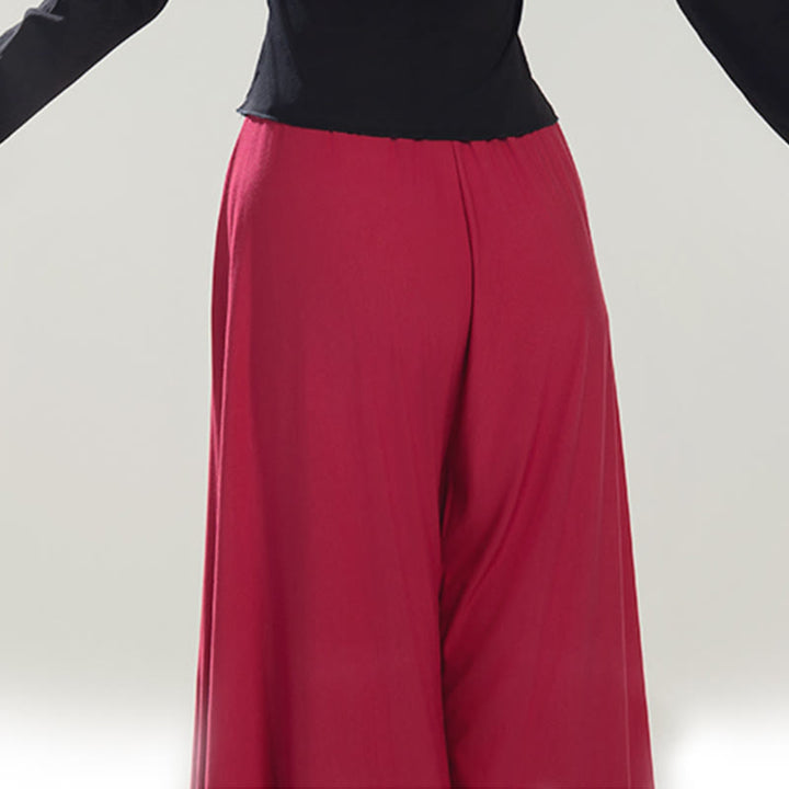 Pantalones de yoga y danza modal de color liso con Buddha Stones y transpirables - image 9