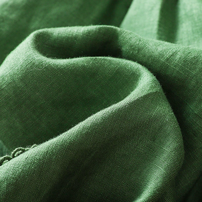 Pantalones harén de algodón con cordón y bolsillos para mujer de Buddha Stones Summer - image 15