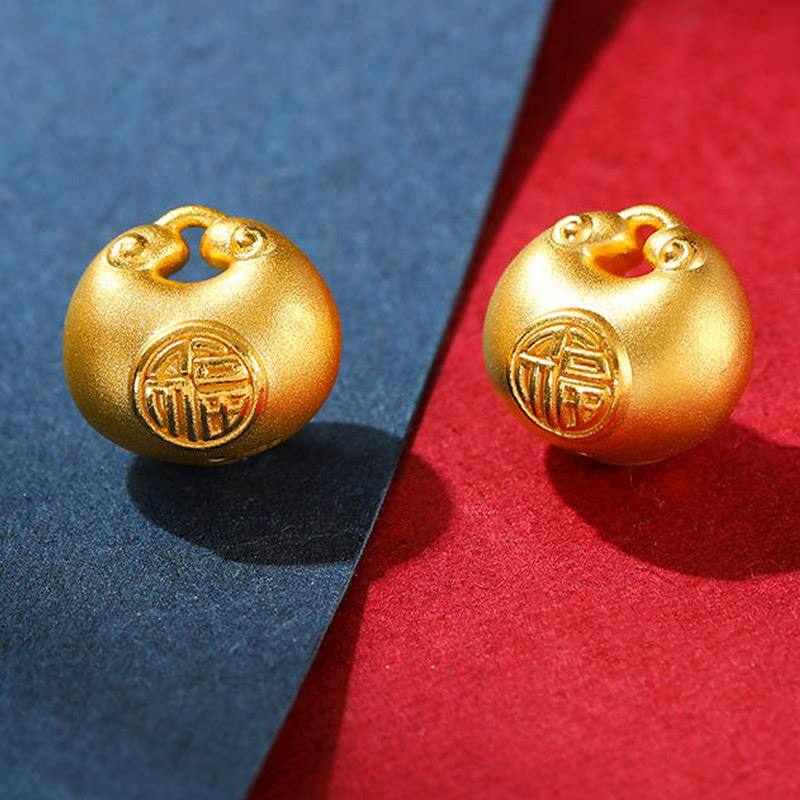 Collar con colgante de cuerda de la suerte con diseño de candado de deseos y personaje Fu de oro 999 con Buddha Stones - image 11