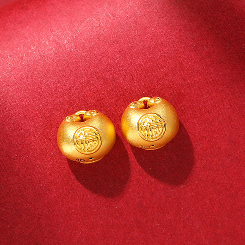 Collar con colgante de cuerda de la suerte con diseño de candado de deseos y personaje Fu de oro 999 con Buddha Stones