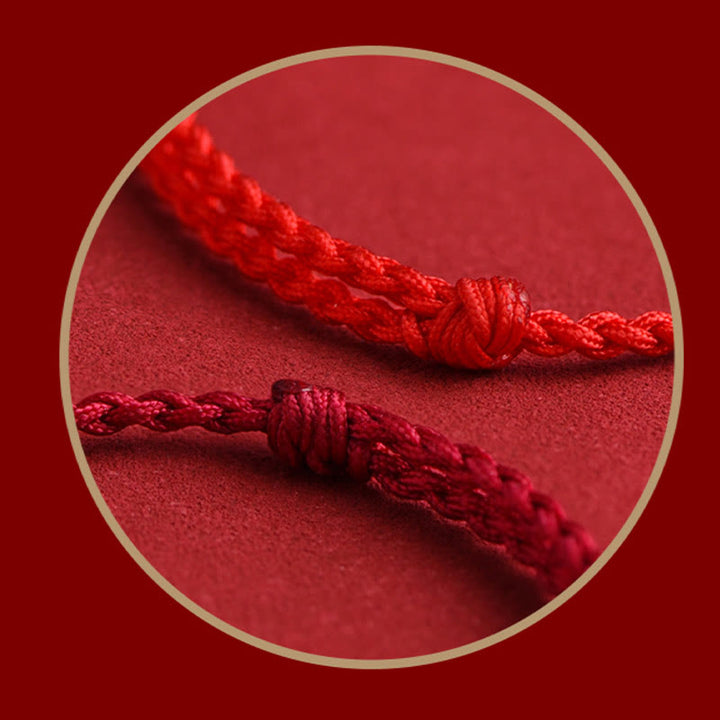 Pulsera tobillera con cuerda de la suerte tallada con Sutra del corazón Om Mani Padme Hum en plata de ley 999 hecha a mano con Buddha Stones - image 20