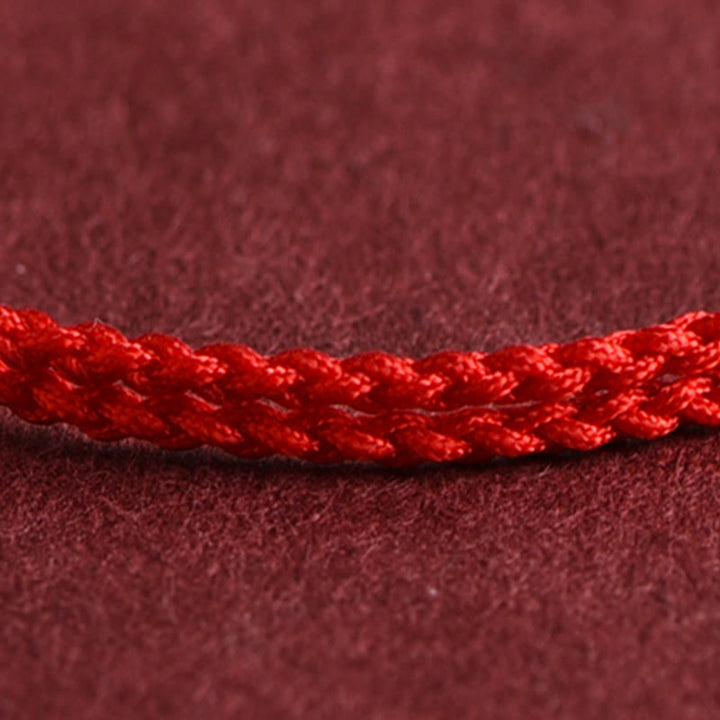 Pulsera de tobillo con cuerda trenzada de alta resistencia hecha a mano con diseño de mini cuentas de oro 999 y Buddha Stones