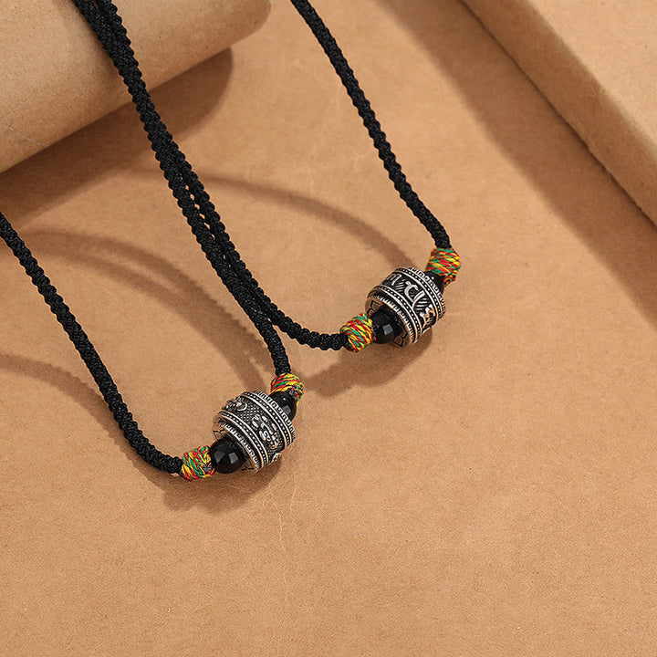 Collar con colgante de cuerda de cobre con la sabiduría de PiXiu, esvástica, Om Mani Padme Hum, Buddha Stones del Tíbet - image 2