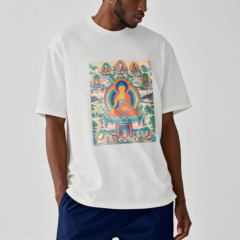 Camiseta con el Sutra del Buda de la Medicina transformado en arte con las Buddha Stones - image 1