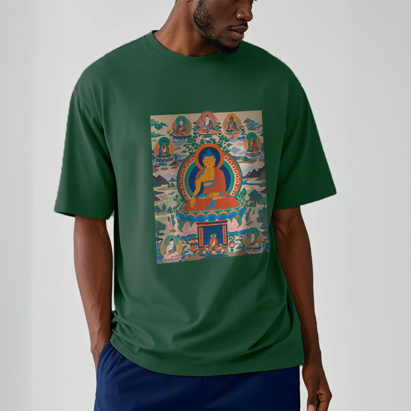 Camiseta con el Sutra del Buda de la Medicina transformado en arte con las Buddha Stones - image 4