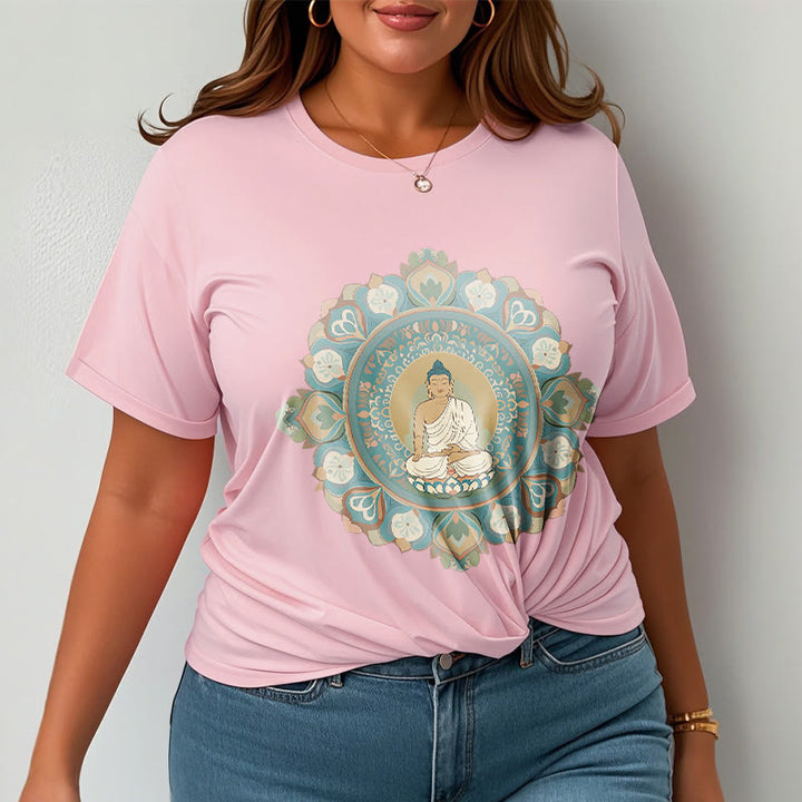 Camiseta de Flores de Mandala de Piedra de Buda - image 14