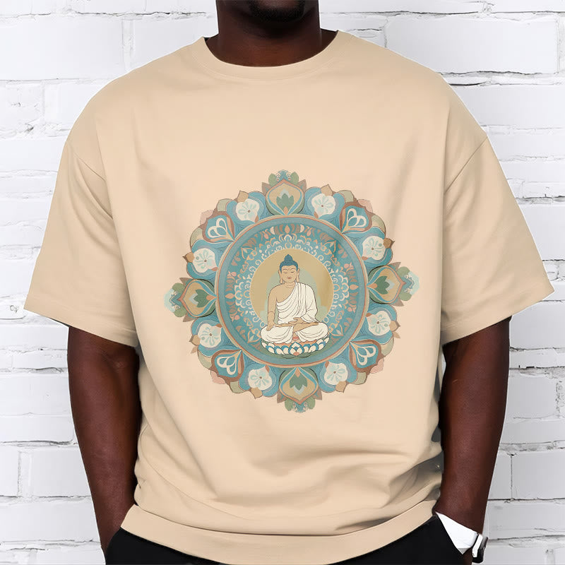 Camiseta de Flores de Mandala de Piedra de Buda - image 10