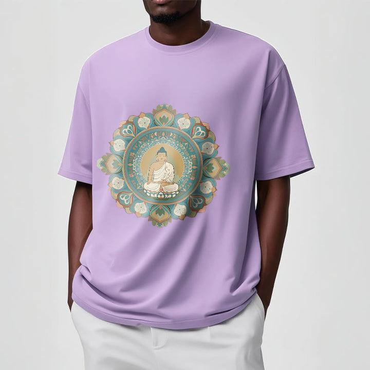Camiseta de Flores de Mandala de Piedra de Buda - image 16