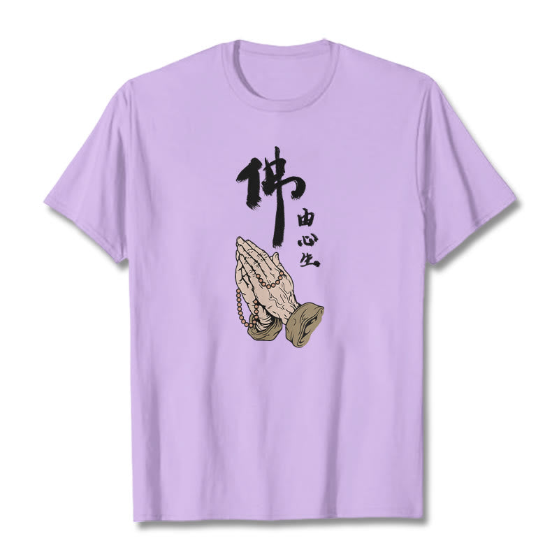 Camiseta con Buddha Stones en oración - Ciruela - 2XL - image 15