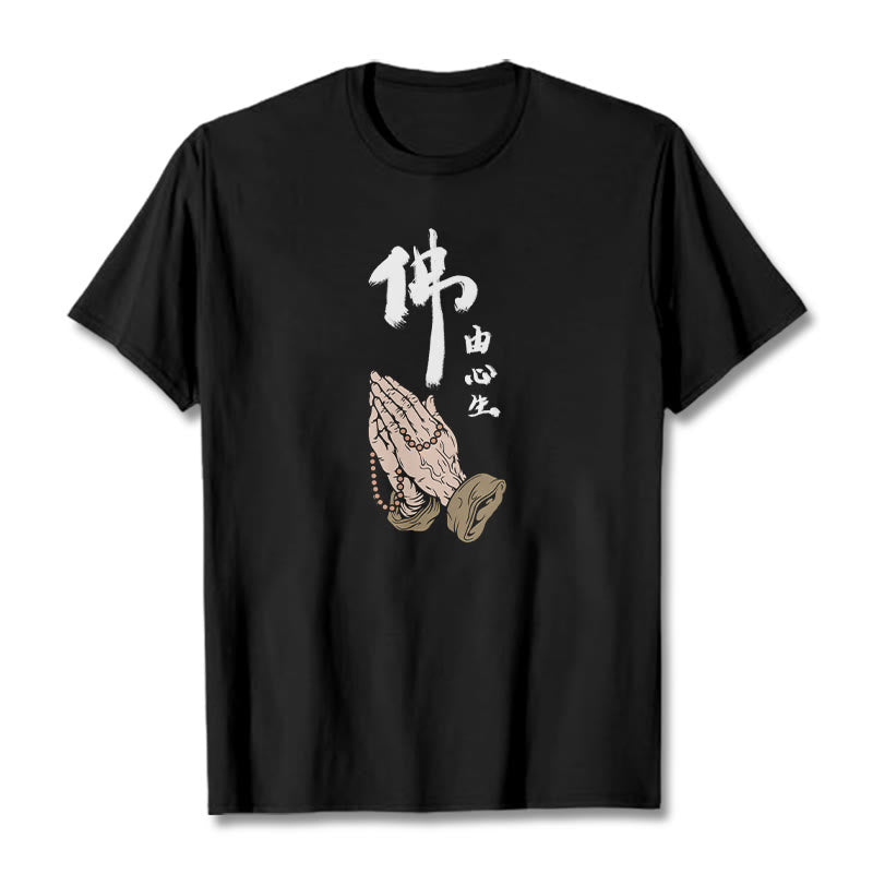 Camiseta con Buddha Stones en oración - Negro - 2XL - image 4