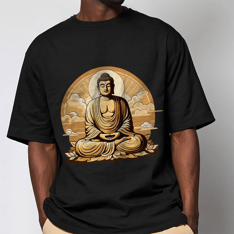 	 Piedras de Buda Sol Nubes auspiciosas Camiseta de Buda - image 7