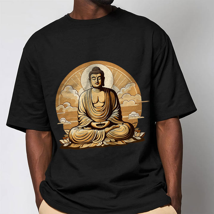 	 Piedras de Buda Sol Nubes auspiciosas Camiseta de Buda - image 7