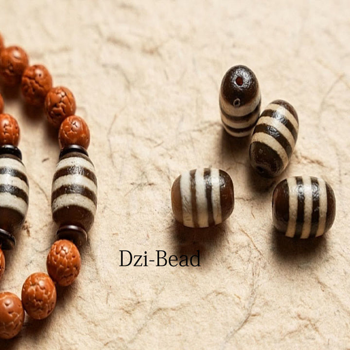 Pulsera de la paz y la sabiduría con 108 cuentas de Mala de semillas de Bodhi del Tíbet y Buddha Stones