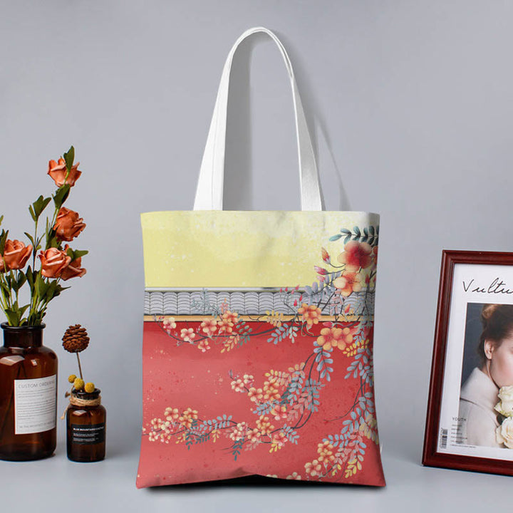 Bolso de hombro de lona con Buddha Stones de colores