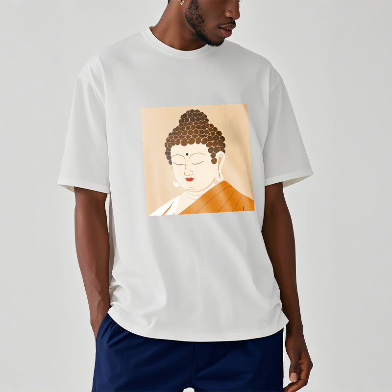 	Camiseta de Buda con Piedras, Ojos Cerrados y Relajación - image 2