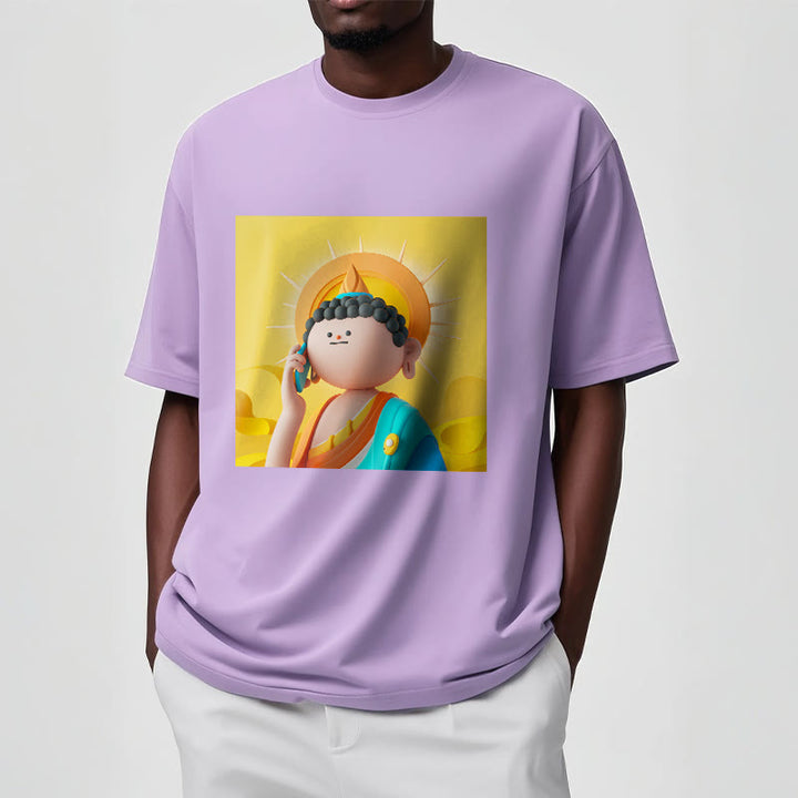 Buddha Stones Buddha Levanta El Teléfono Tee Camiseta - image 17