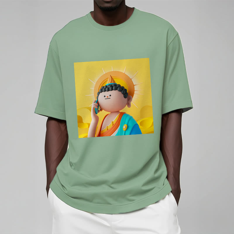 Buddha Stones Buddha Levanta El Teléfono Tee Camiseta - image 15