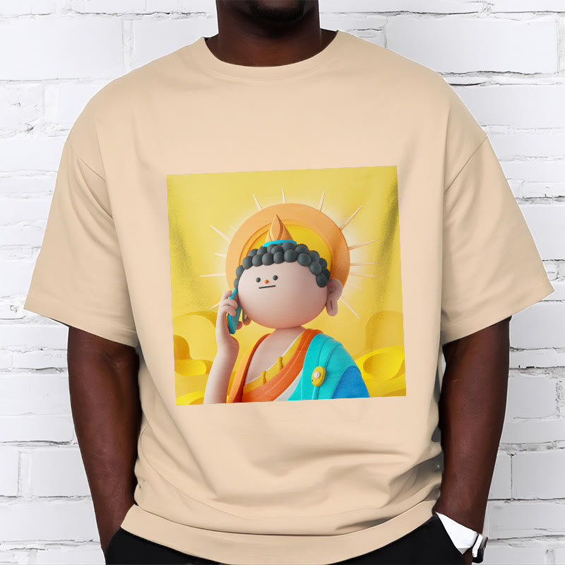 Buddha Stones Buddha Levanta El Teléfono Tee Camiseta - image 9