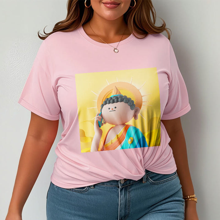 Buddha Stones Buddha Levanta El Teléfono Tee Camiseta - image 13