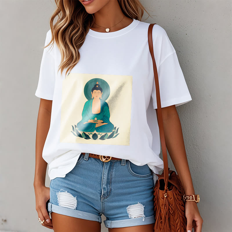 Buddha Stones Loto Meditación Buddha Camiseta T-shirt - image 6