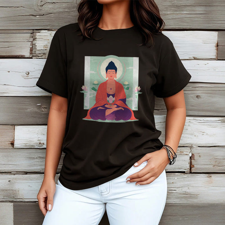 Camiseta de meditación de loto de Buddha Stones - image 10