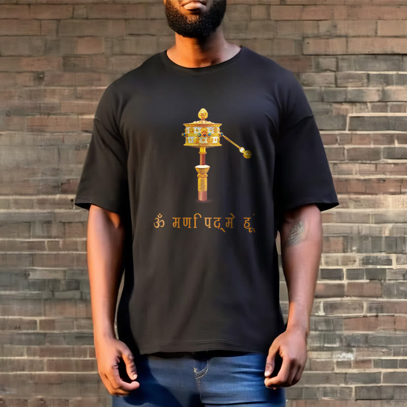 Camiseta con la rueda de oración OM NAMAH SHIVAYA en sánscrito de Buddha Stones - image 7