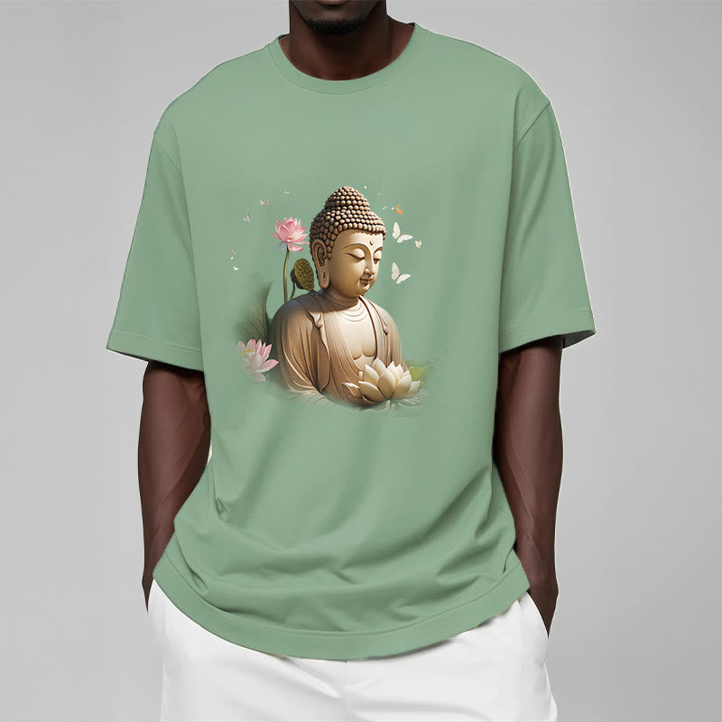 Buddha Stones Flor de Loto Mariposa Meditación Buda Camiseta - image 14