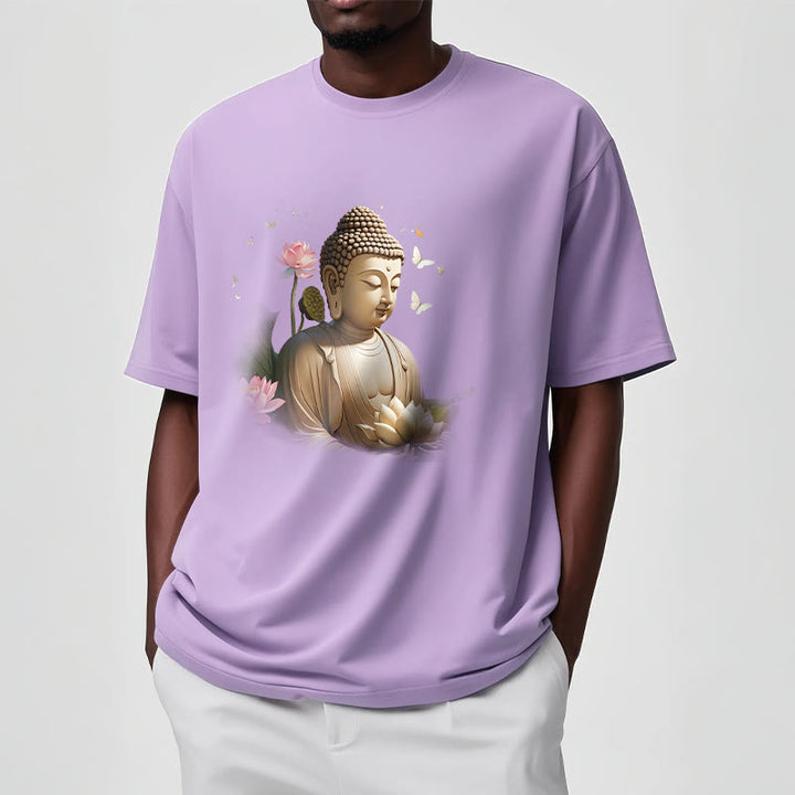 Buddha Stones Flor de Loto Mariposa Meditación Buda Camiseta - image 16
