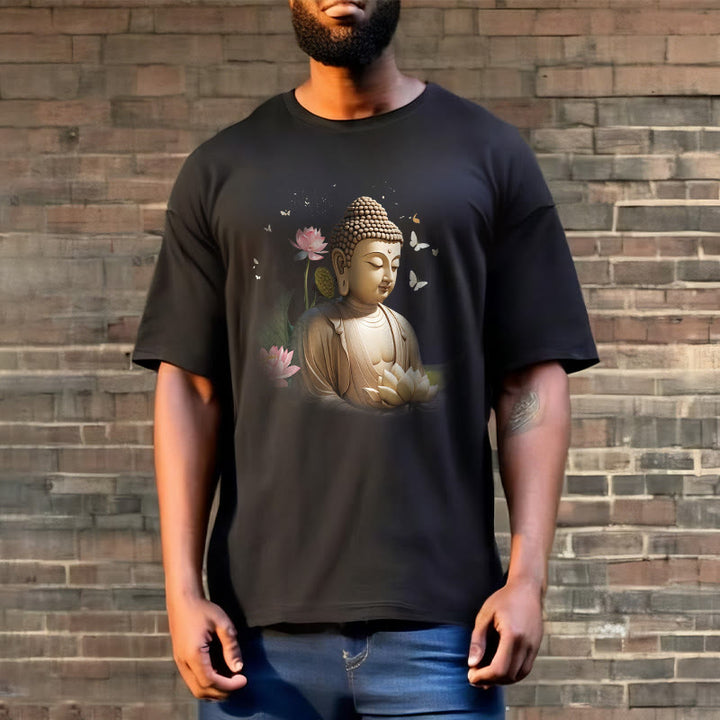 Buddha Stones Flor de Loto Mariposa Meditación Buda Camiseta - image 5